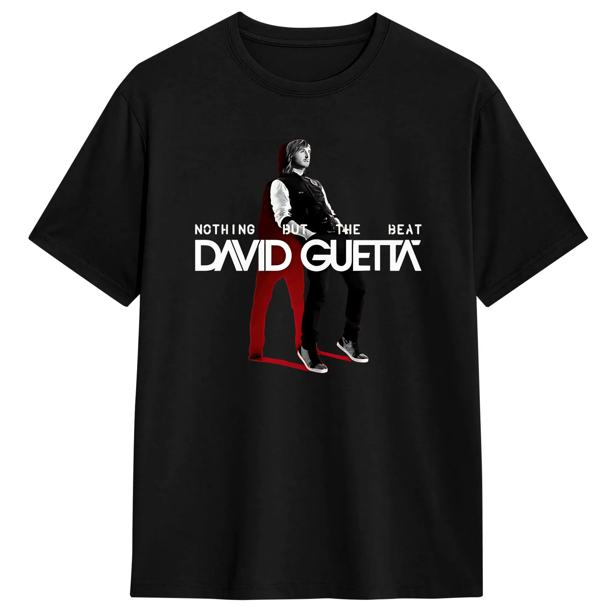 Men T-Shirt Pop DJ Music D-Davids Guettas Casual 100% Cotton Tee Shirt Short Sleeve  T Shirts Round Neck Tops Birthday Gift