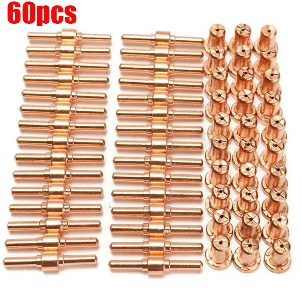 60 Pcs PT-31 LG-40 Air Plasma Cutting Machine Consumable Electrode Gas Ring CT312 50A Plasma Welding Consumables