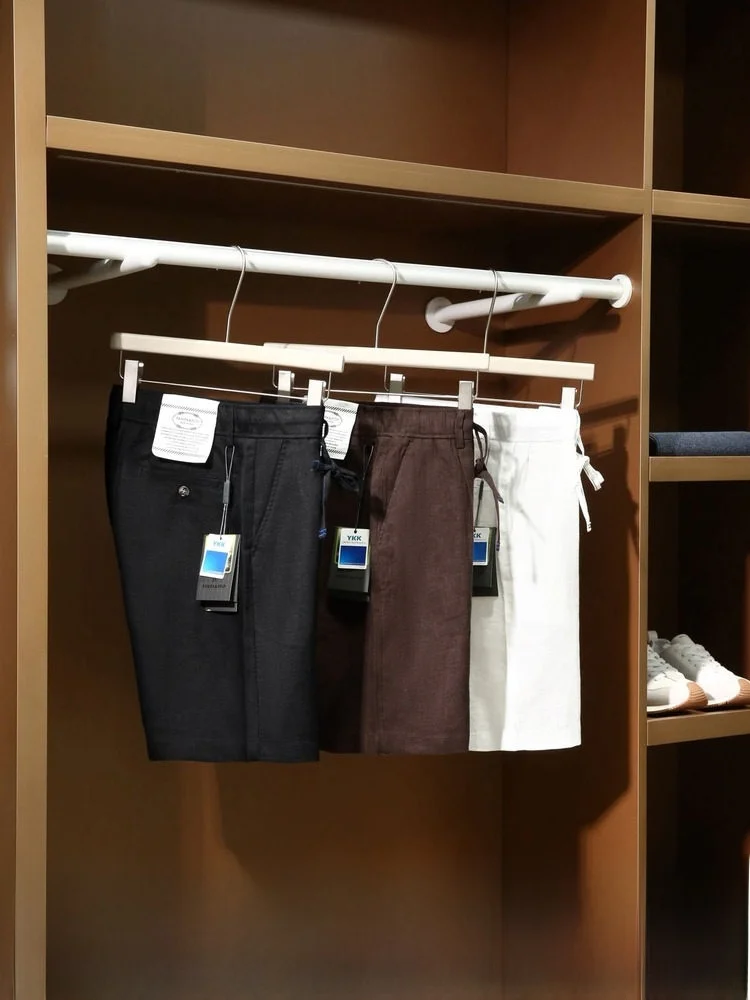 

Italian Sle Men's Soft Breathable Loose orts Summer Youth Vitali Straight Leg mid Waist orts Pure Color Trendy