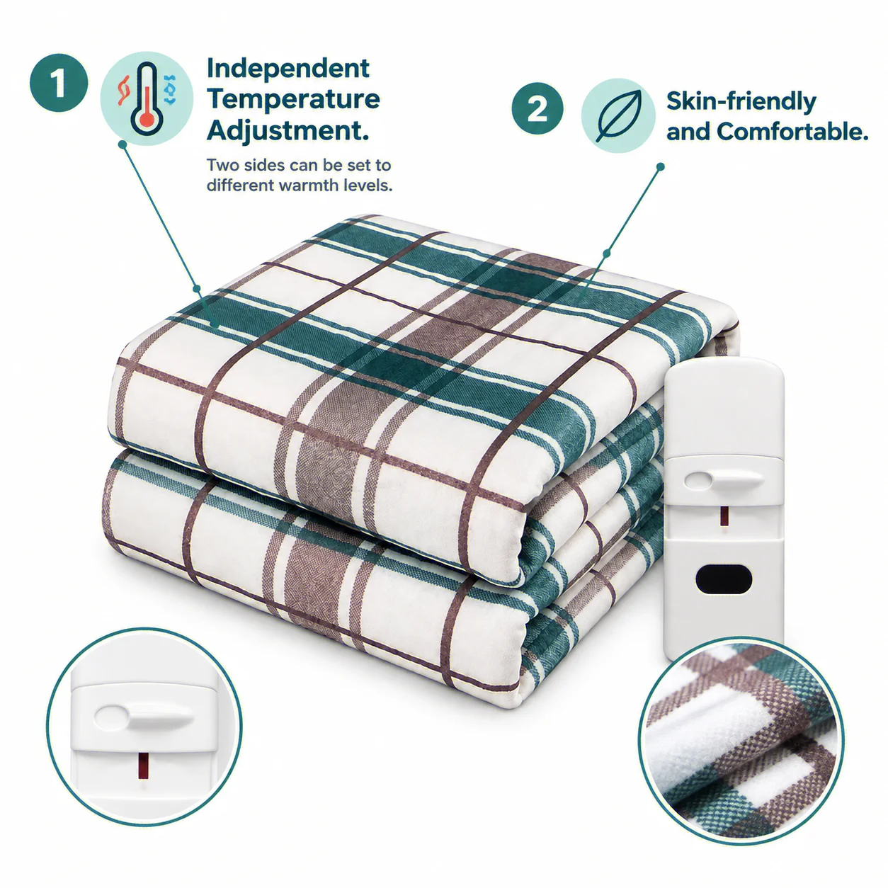 Thicker Electric Heating Mattress Blanket with Thermostat Winter Body Warmer for Home Use image 2