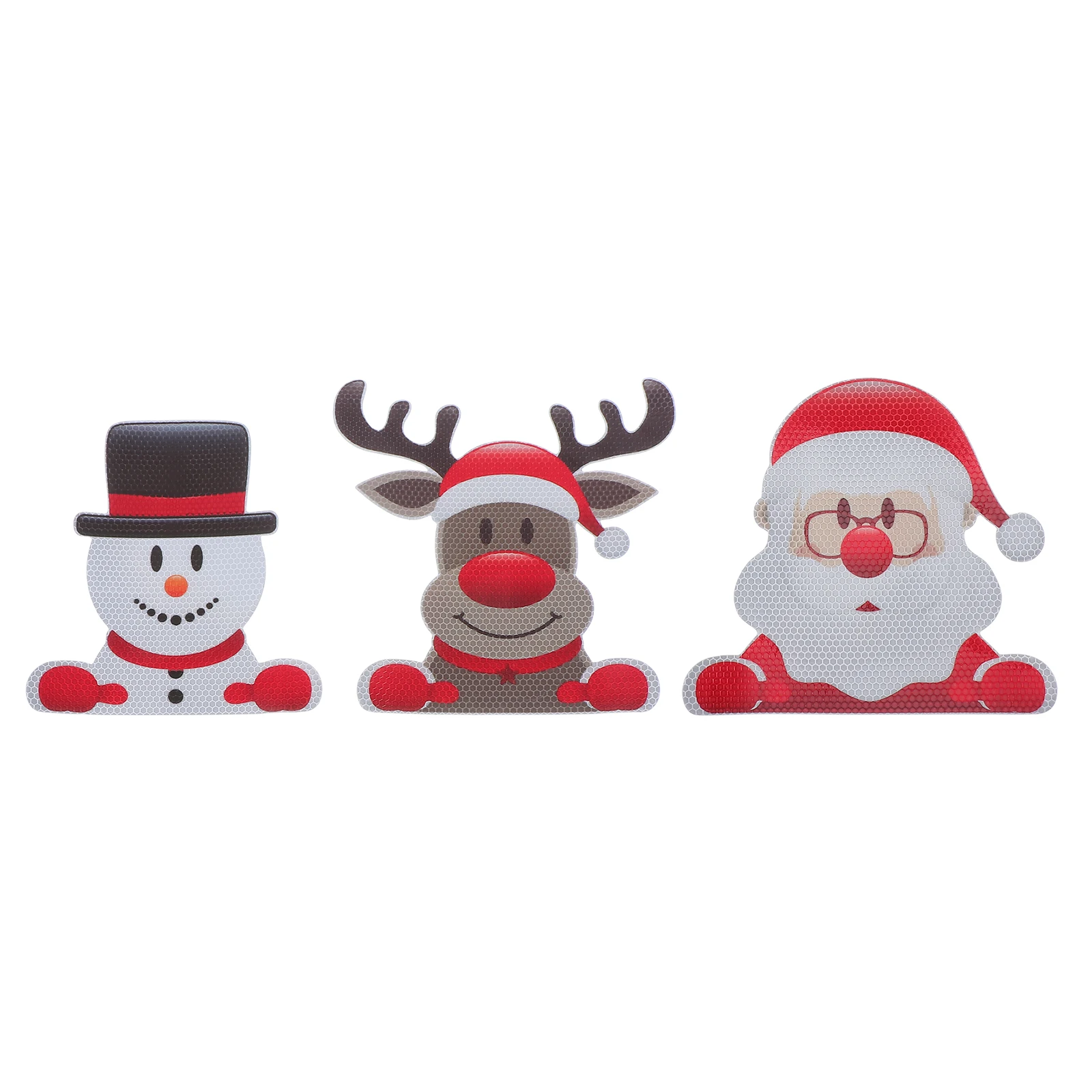 

3 Pcs Car Refrigerator Decorations Christmas Magnets Stickers Magnetic Decal for Reflective Auto