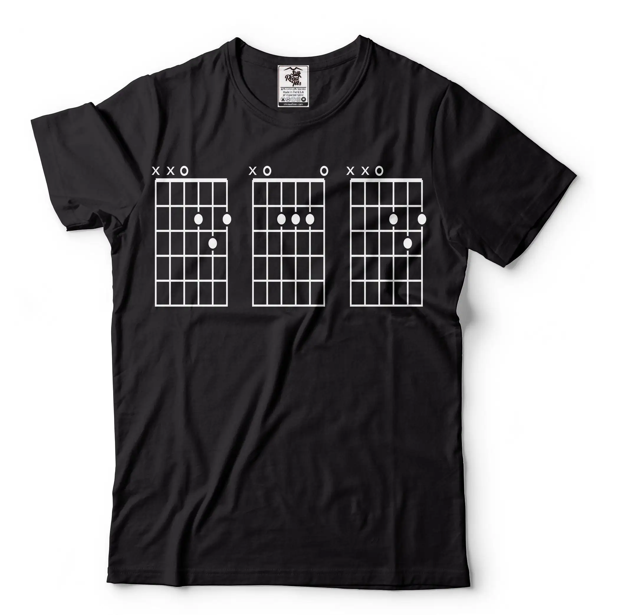 Mens Guitar Chord T Shirt Chart Musician Music Guitarist Father'S Day Dad S