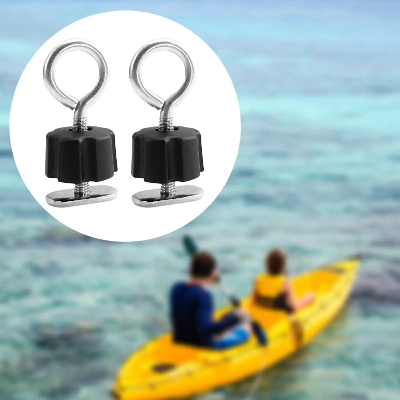 

2 шт., комплект гаек для гусениц для каяка, проушины для крепления каяка, детали болтов M6, фурнитура для парусных лодок, лодок, каякинга, спорта на открытом воздухе