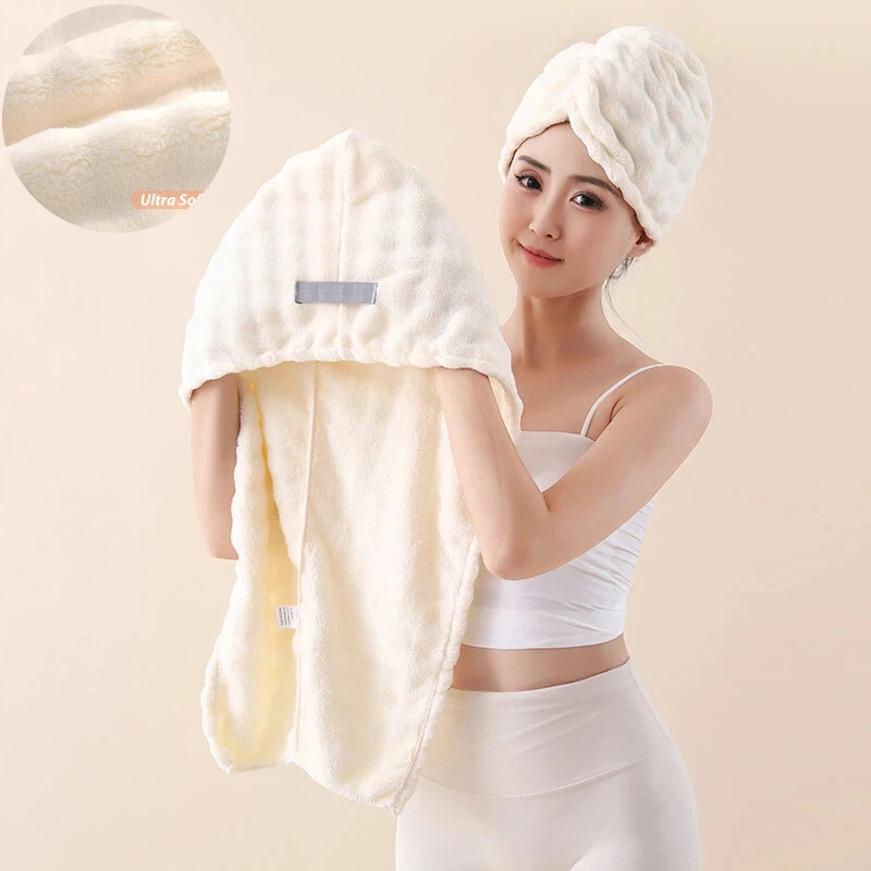 Quickly Hair Dry towel Super Absorbent Soft Bathroom Women Head Microfiber Towels Girl Spa Hair Towel Hair Dry Wrap Bonnets 1pc