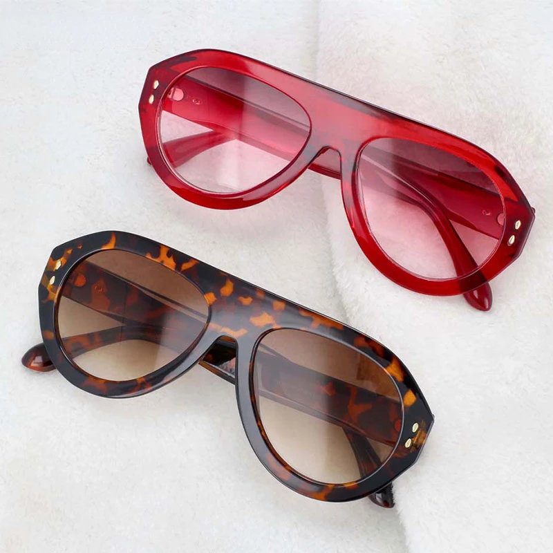 Fashion Oversized Sunglasses Men Women Brand Goggle Shades Uv400 Vintage Sun Glasses 2024