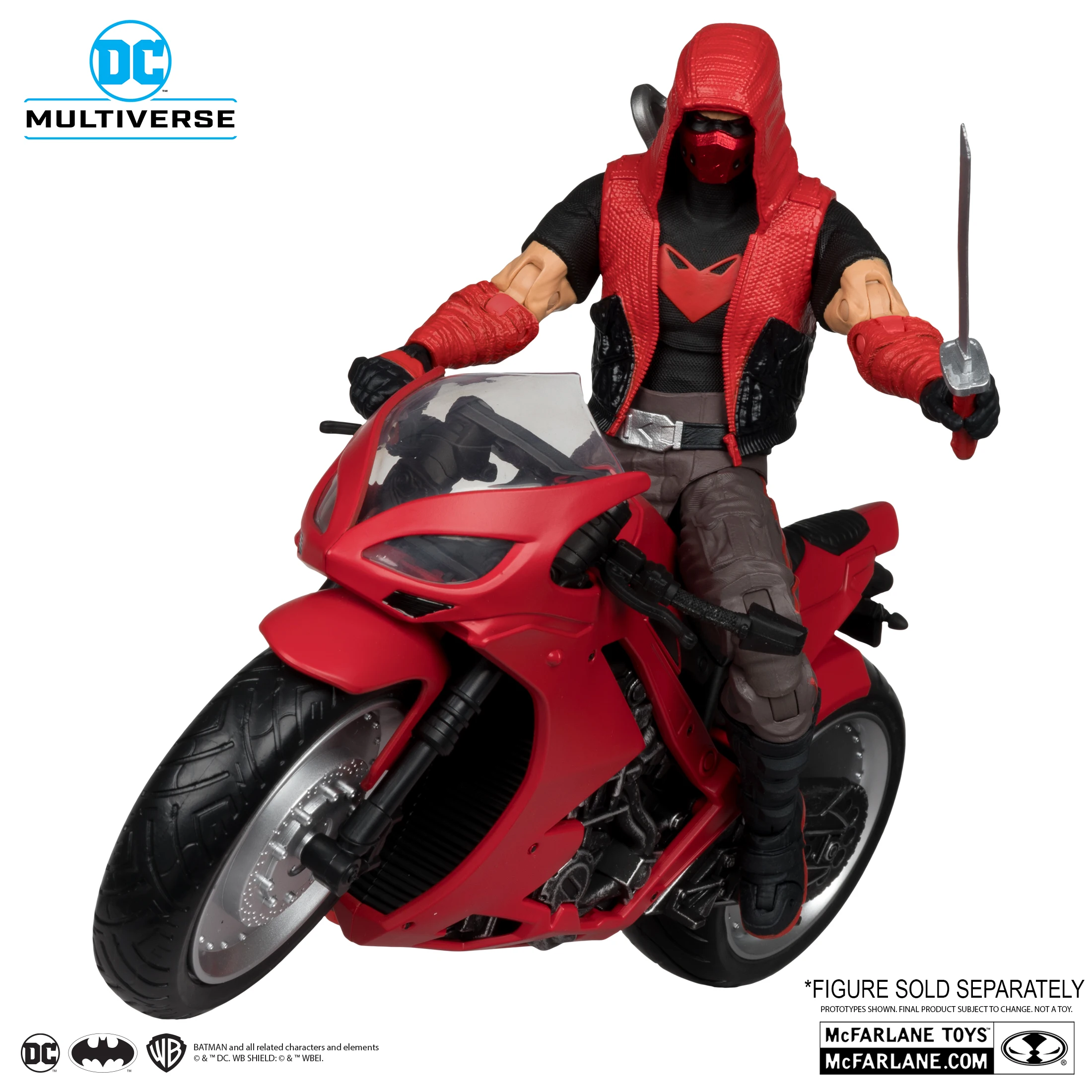 Genuine Macfarlane Figurine Dc Multiverse Vehicles - Red Hood Motorcycle Action Figures Red Hood Anime Figure Model Toy Gift