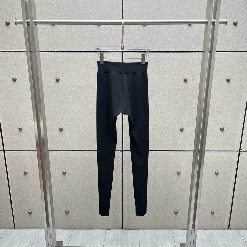 Women Cotton Blend Full Length Leggings High Waist Tummy Control Stretch Pants Soft Fabric Casual Daily Fitness Ladies Trousers