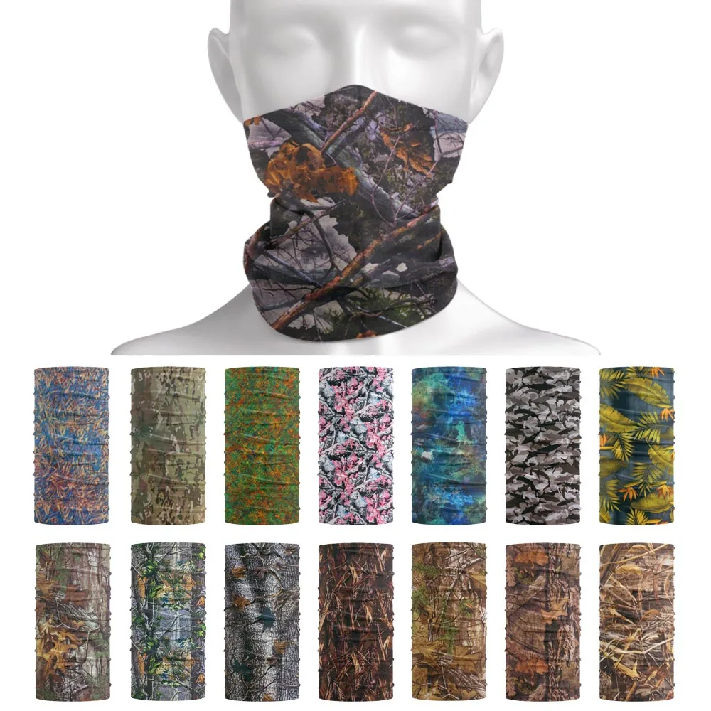 Camouflage Jacht Tactische Bandana Realtree Nek Gaiter Naadmannen Wandelen Fietsbuis Sjaal Camo Multifunctioneel Gebruik Hoofdkap