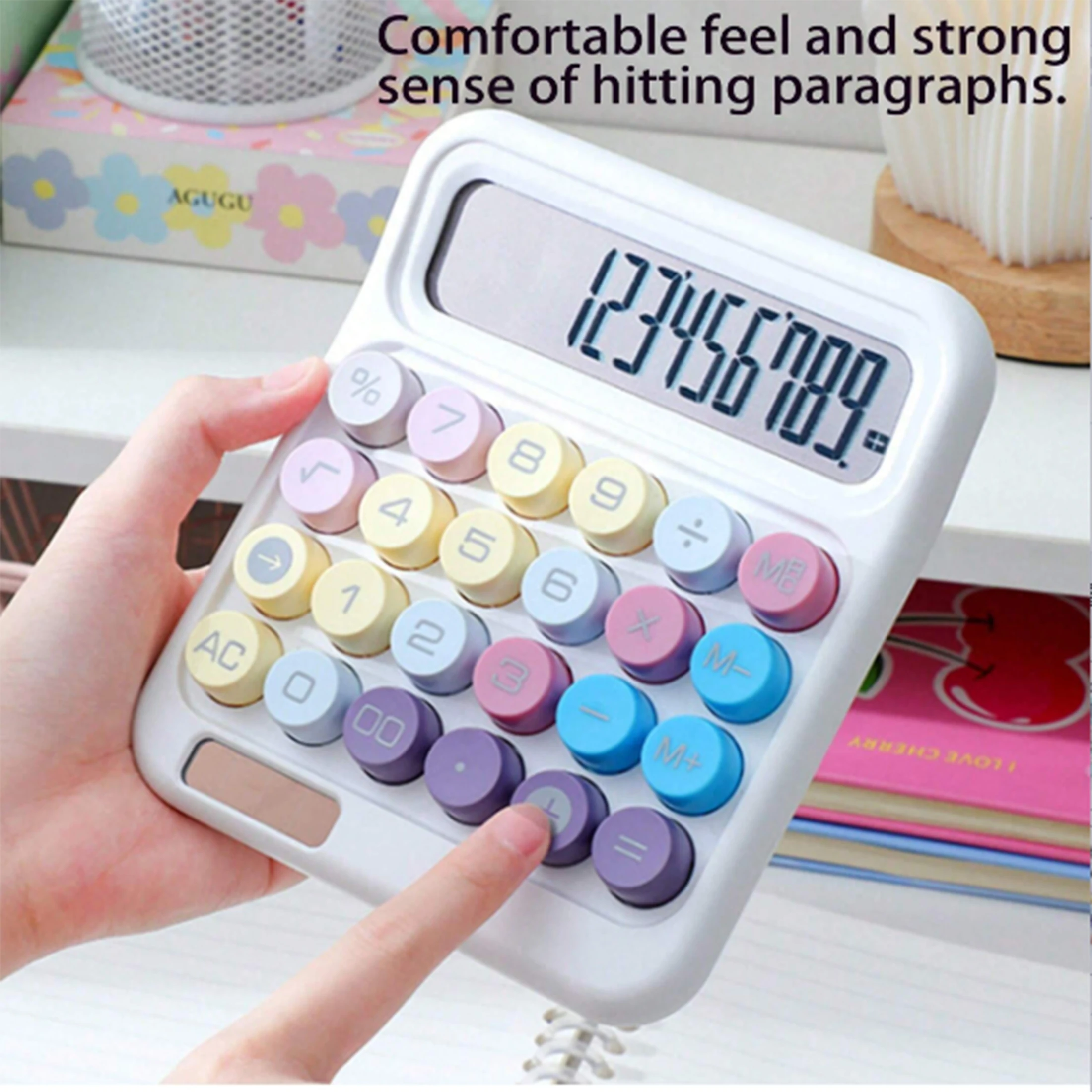 1 آلة حاسبة احترافية، مادة ABS متينة، سطح أملس، تعمل بالبطارية، أداة حسابية دقيقة #2