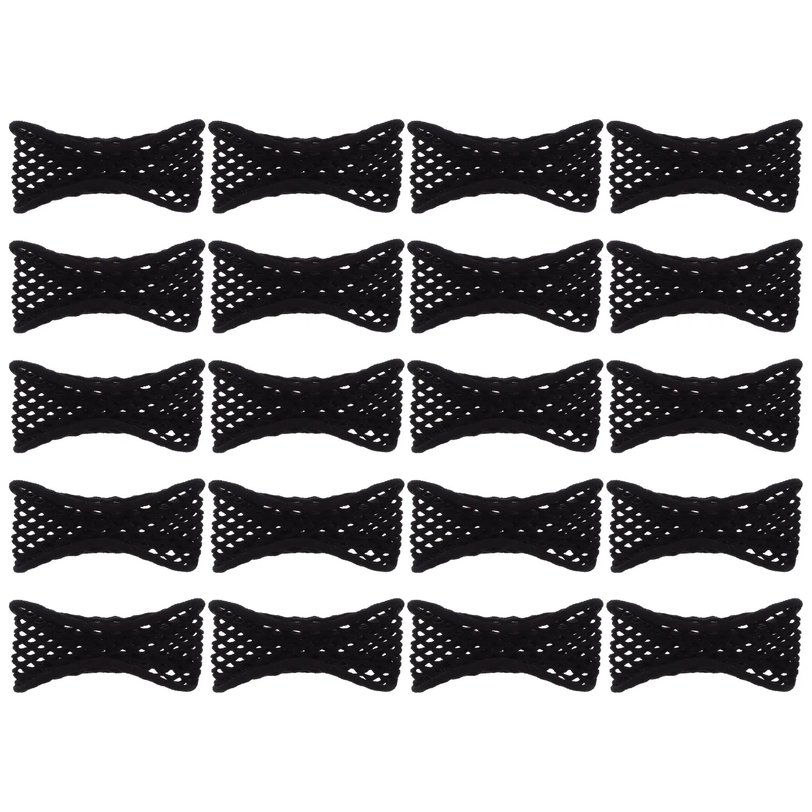 

20pcs Wide Scrunchies Ties Black Elastic Hairbands Hair Ropes for Women Ponytail Holders Hair Ropes Accessories