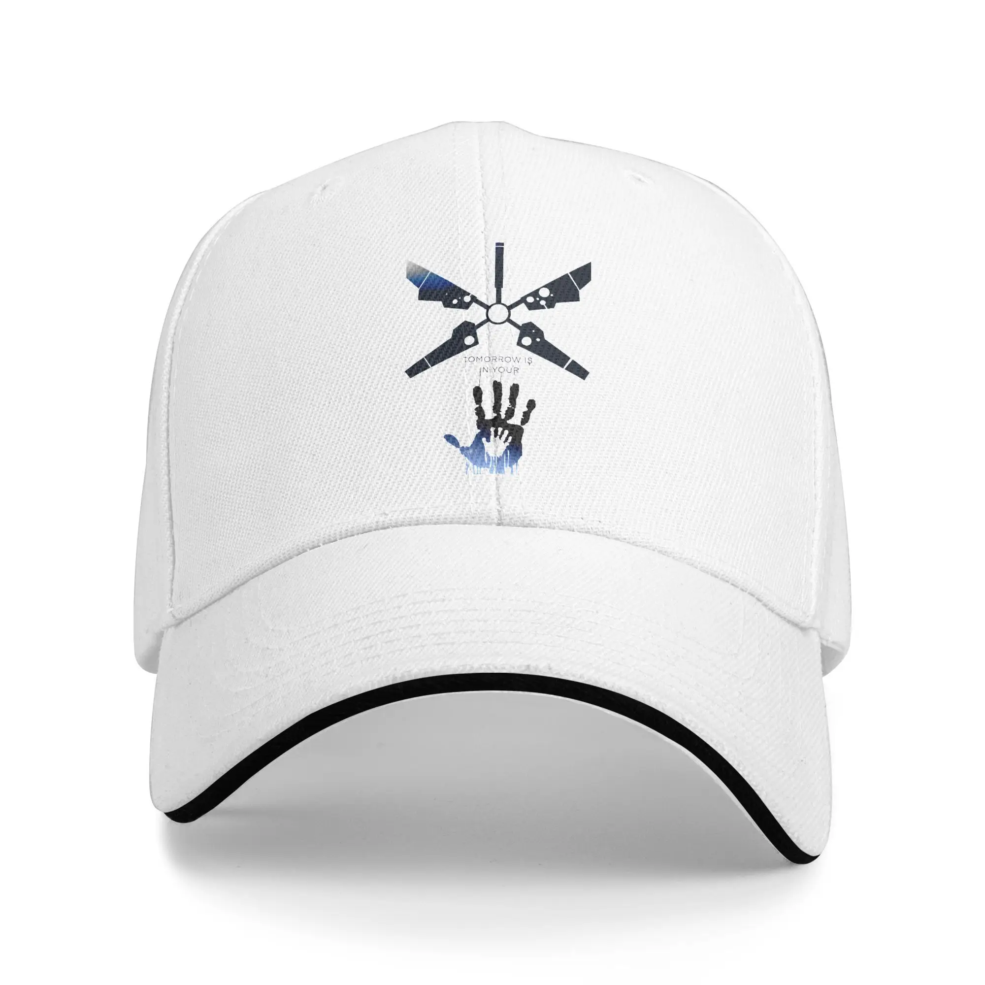

Death stranding tomorrow is in your hands Sandwich Hat Baseball Cap Snapback Caps Trucker Worker Cap Adjustable Sun Hats Summer