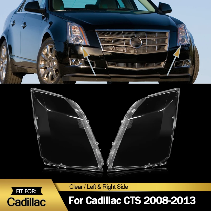 

Пара прозрачных линз для фар, корпус фары для Cadillac CTS 2008 2009 2010 2011 2012 2013, крышка объектива фар автомобиля, абажур