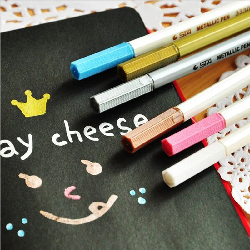 Kawaii Água Giz Pen para DIY, Aquarela Gel Pen, Placa Preta, Álbum de Fotos, Decoração para Casa, Scrapbooking, Frete Grátis, Bonito