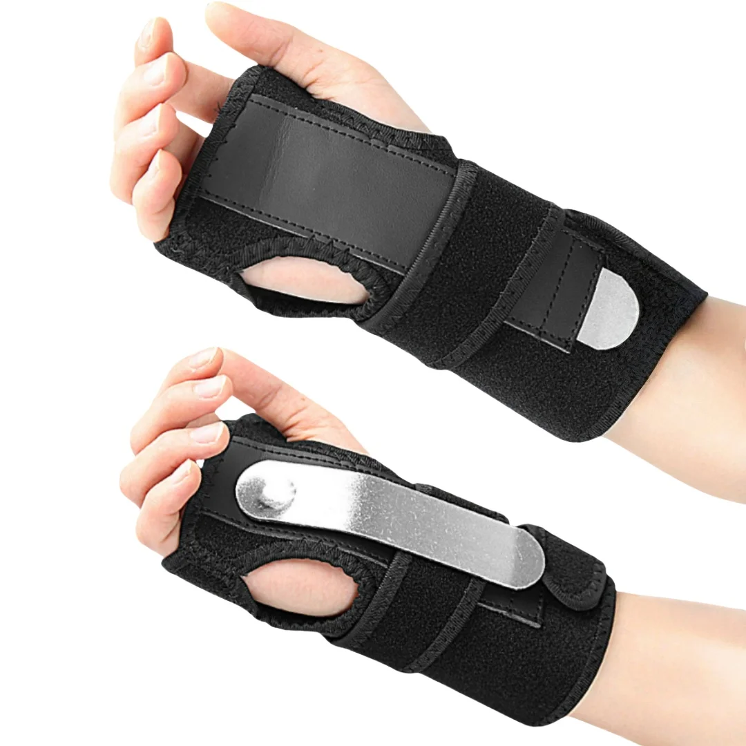دعامة دعم المعصم الرياضية القابلة للتعديل مع لوحة ألومنيوم قابلة للإزالة، واقي تثبيت المعصم، حزام ضغط، دعم راحة اليد