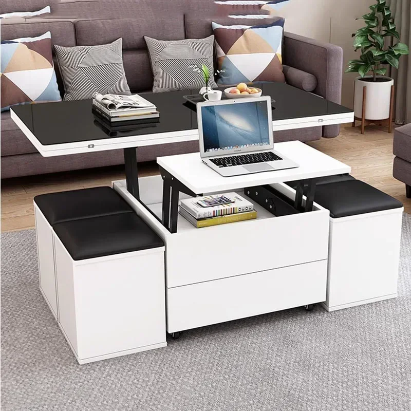 Lift Up Room Coffee Table Trau White High Nordic Mobile Coffe Table Mesa Lateral Modern Stoliki Do Kawy Bedroom Furniture