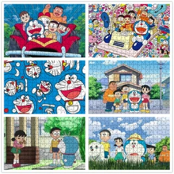 300/500/1000Pcs Puzzles for Adults Doraemon Cartoon Jigsaw Puzzle Difficult Challenge Educational Toys for Adults Puzzle Games