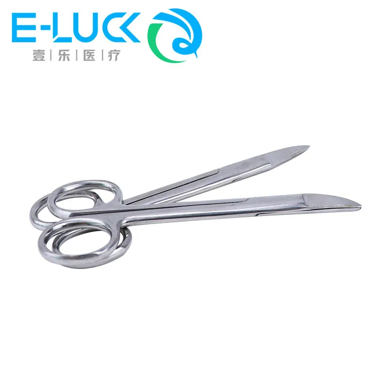 Metal Crown Scissors Dental Scissors Stainless Steel Surgical Instrument 11.5cm Straight/Curved Head Orthodontic Tools