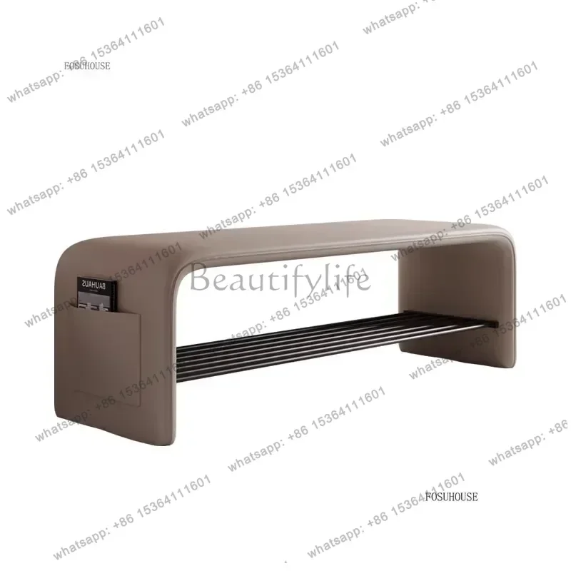 Luxury Shoe Change Stool Door Shoe Cabinet Modern Household Stools Integrated Minimalist Home Furniture Ottomans Bedroom Bench S