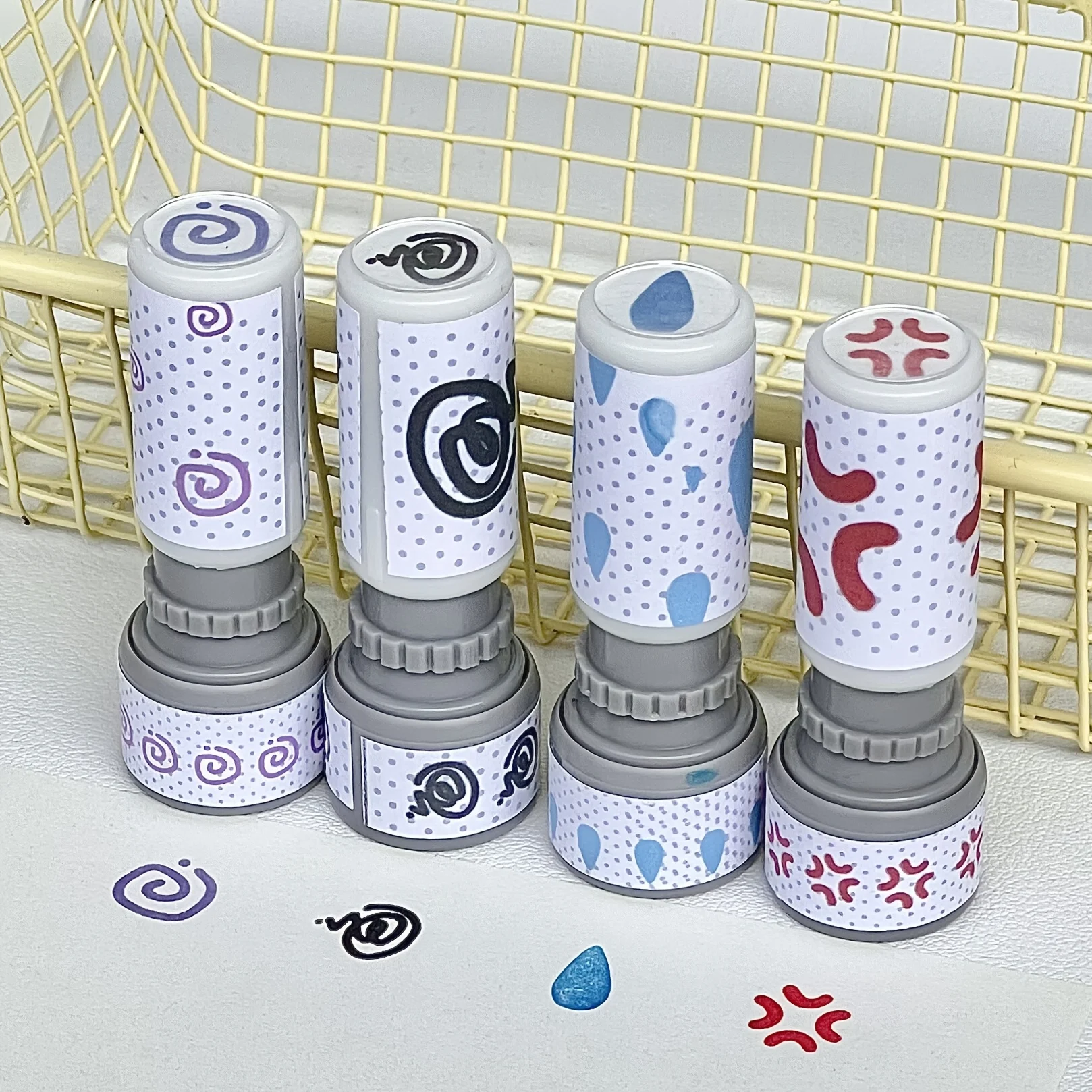 1pc Japanese Manga Emotion Symbol Press Seal Hand Account Mood Tracker Emotion Tracking Check in Tool