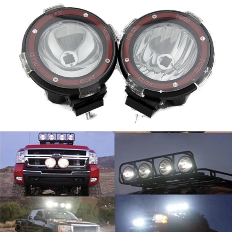 

1/2PCS 4''7''HID Fronts Driving Lights Xenon Spotlight for Jeep Boat ATV Tractor Truck Work Light 100W Super bright Fog Light