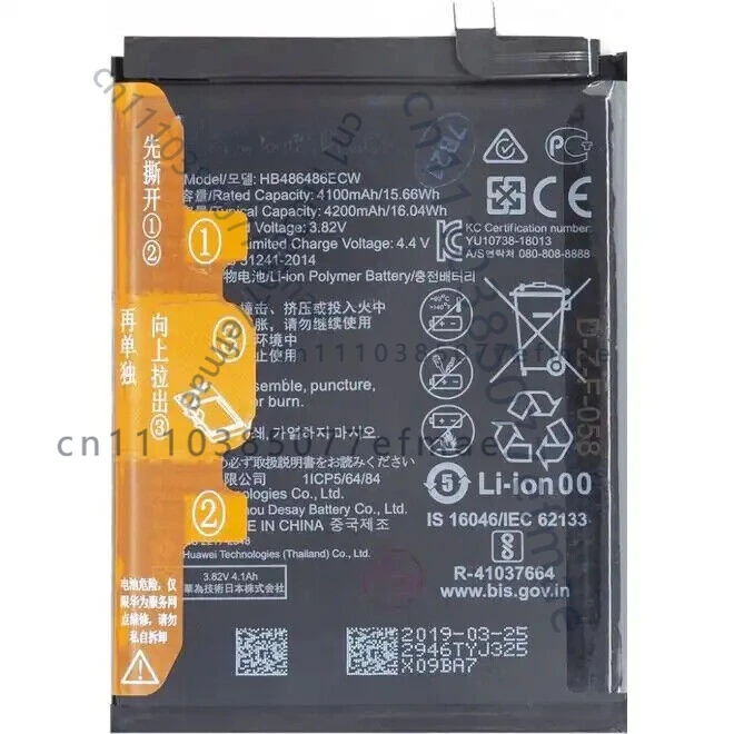 1pcs Genuine for Huawei P30 Pro / Mate 20 Pro...HB486486ECW Battery Replacement