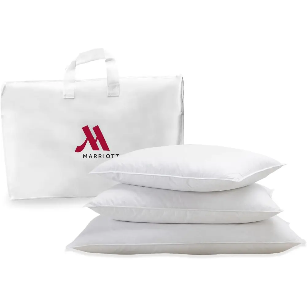 Luxury Hotel Pillows | King Size eather & Down Pillow or Side & Back Sleepers | Plush Dual-Chamber Design, Hypoallergenic & hine