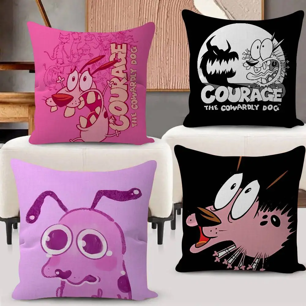 Cool C-Courage Cowardly Dog Mini 45*45cm Cushion Cover Pillow Cover Decor Pillowcase Home Pillowcase For Couch Pillow