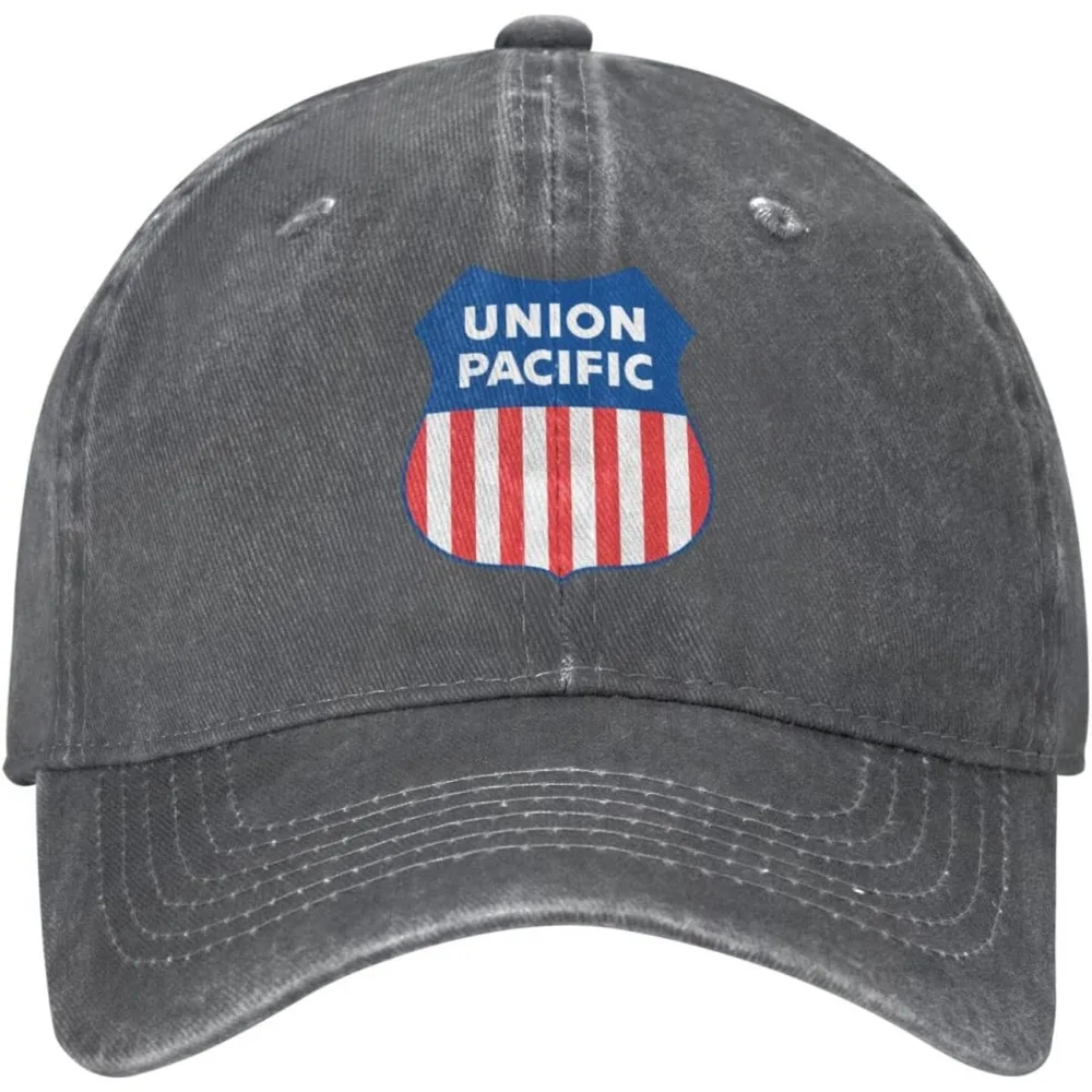 Union Pacific Railroad Denim Trucker Hat Baseball Cap for Men Or Women Cowboy