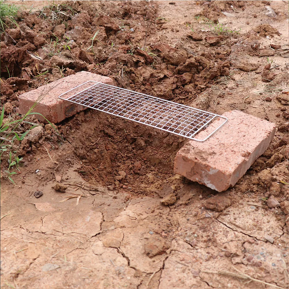 

Набор из 1 предмета: термостойкая портативная решетка-гриль из нержавеющей стали для барбекю, подставка для походной посуды, для пикника на открытом воздухе