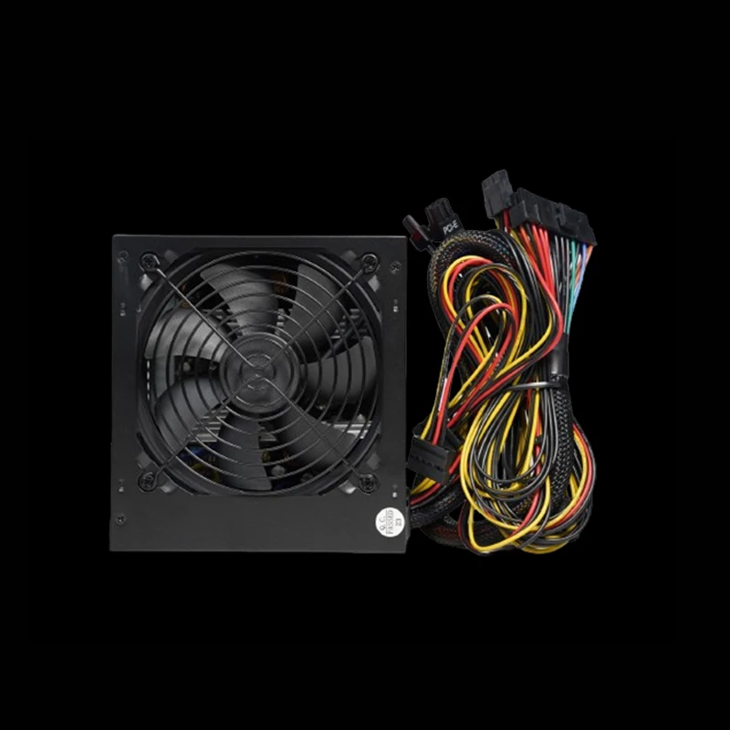 Imagem -05 - Sejishi-pc Psu Unidade de Alimentação para Jogos Preto Silencioso 120 mm Ventilador 24pin 12v Atx Desktop Computador 600w Btc