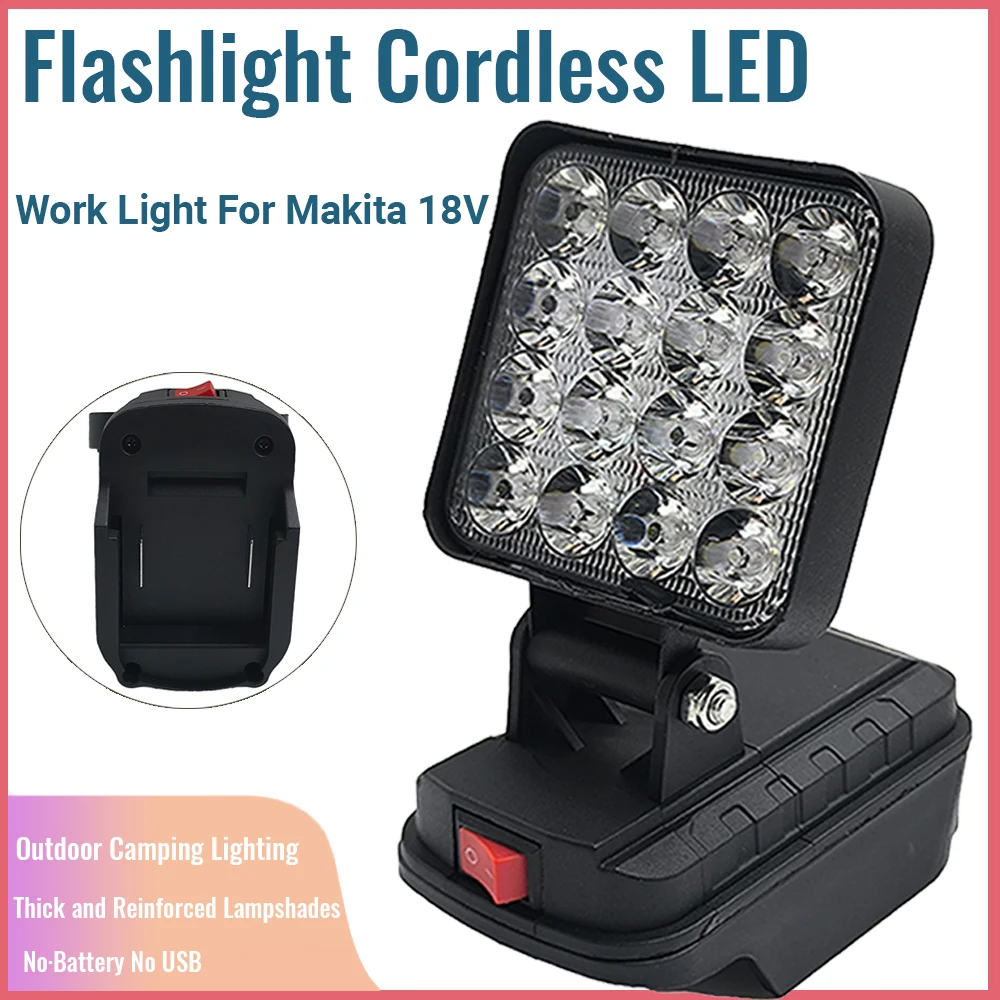 

Портативный светодиодный светильник, подходящий для аккумулятора Makita 18 В, беспроводной ручной прожектор, аварийный инструмент для работы на открытом воздухе, рыбалки