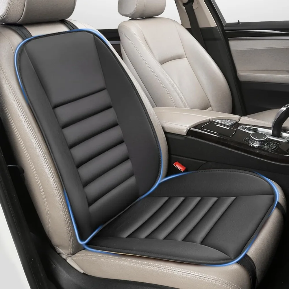 

Car Seat Cushion with Back Support Pillow, 1.2'' Thick Enhanced Comfort Memory Foam Design for Pain Relief, Ideal for Drivers an