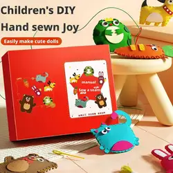 Woodland Animals Craft Kit Forest Creatures DIY Sewing Felt Plush Animals For Kids Beginners Educational Sewing Set Girl Art Toy
