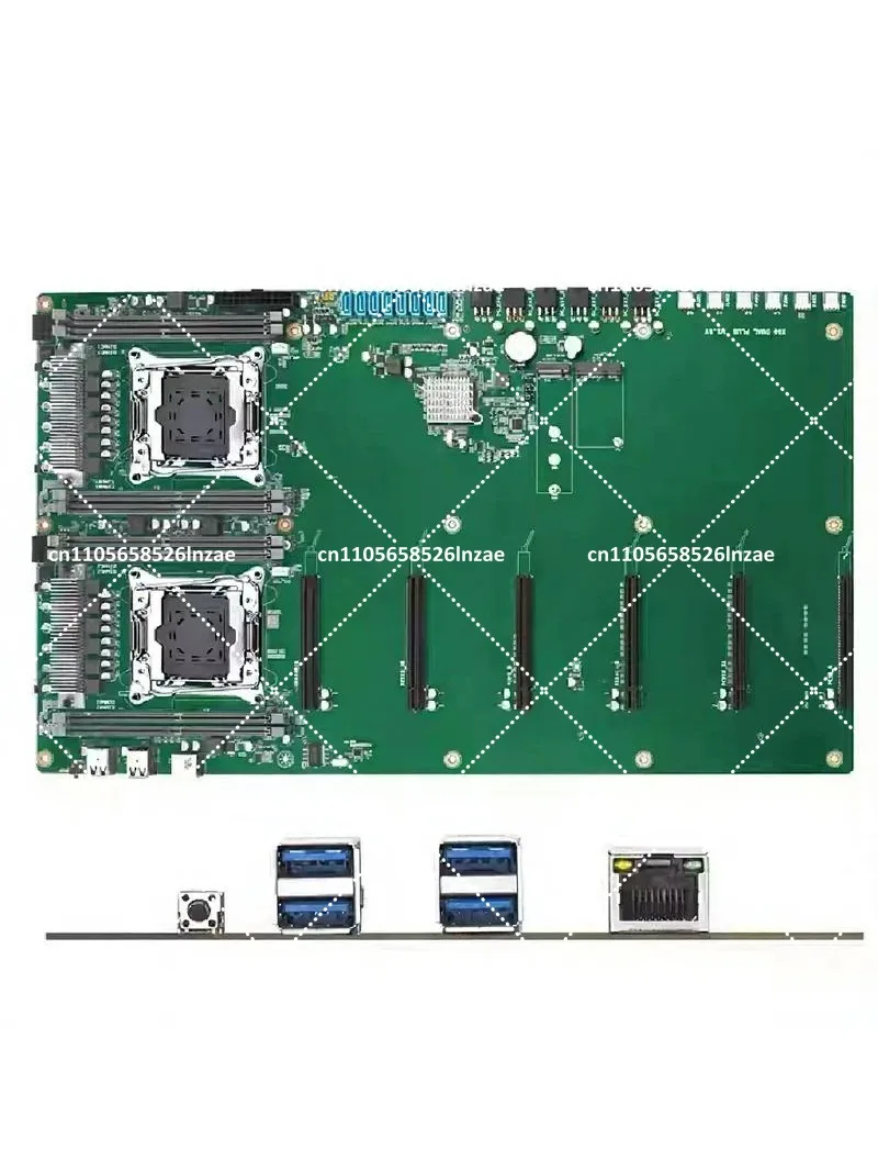 Dual-Socket Motherboard LGA2011-3 DDR4 6 PCIe Slots Wide Spacing for Graphics Cards