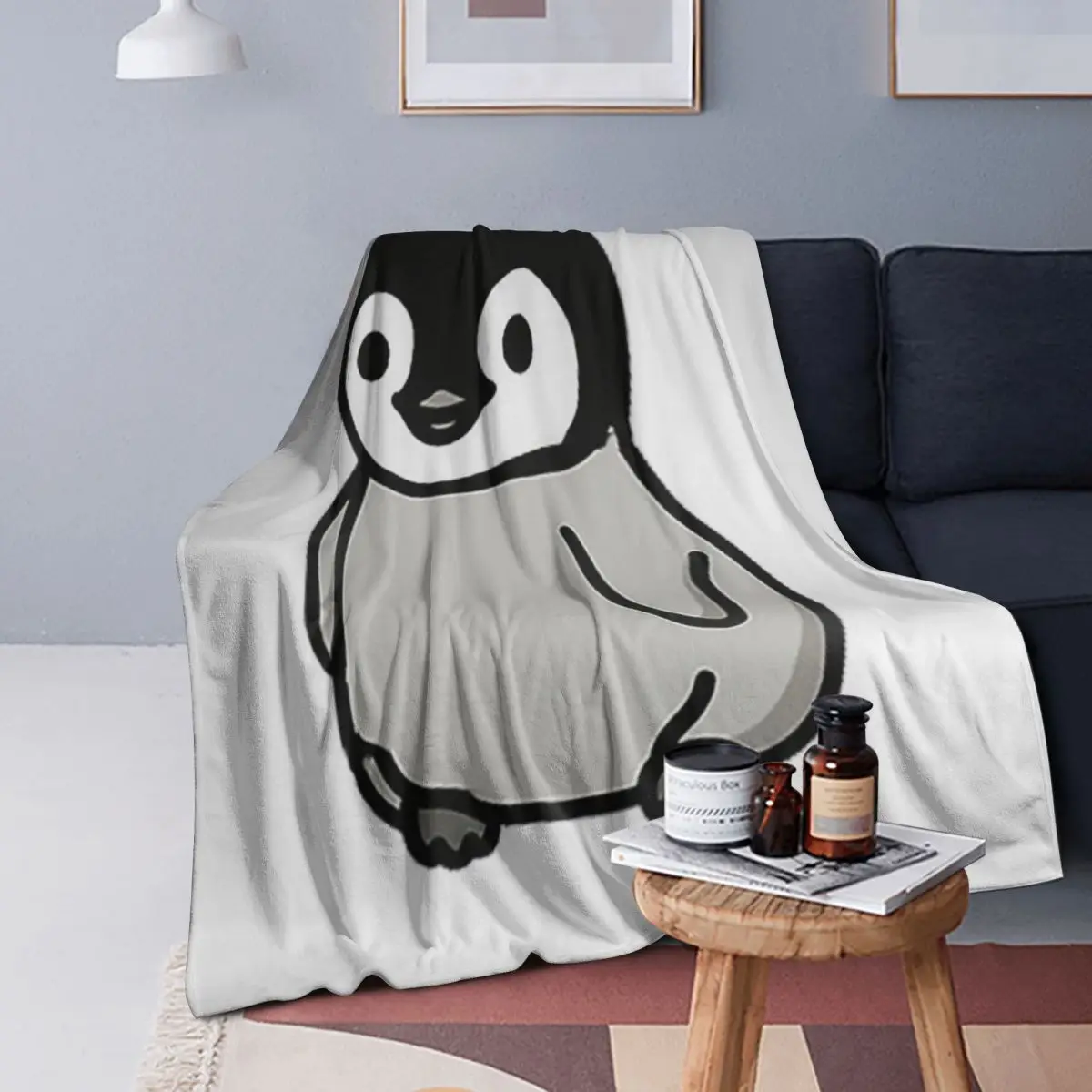 

Baby Penguin Blanket Soft Warm Flannel Throw Blanket Bedding for Bed Living room Picnic Travel Home Couch