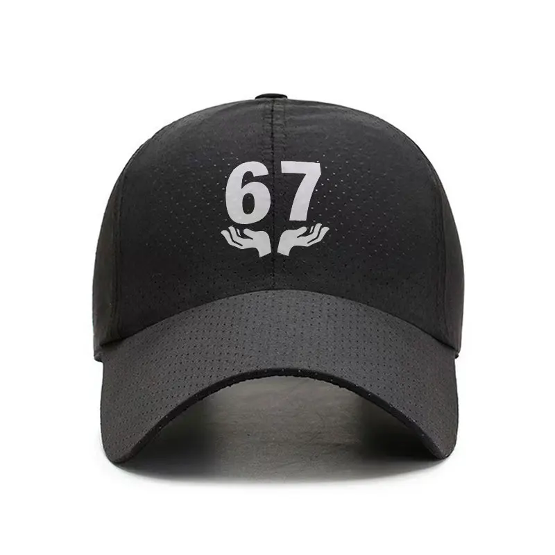 Six Seven 67 Meme Hands Quick Dry Baseball Cap Outdoor Fishing Hiking Hat