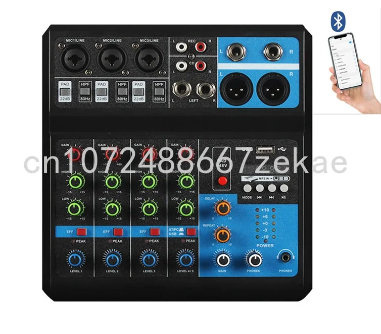 

5 - Way Computer Recording Free Drive Sound Card Mixing Console Mixer Audio Professional Pro Audio Equipment Interface Processor