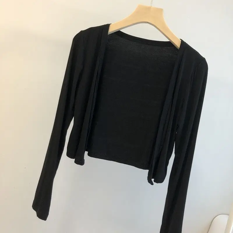 Jackets Women Korean Simple Chic Long Sleeve Leisure College Temperament Thin Mujer Outwear Fashion Solid Sun-proof All-match