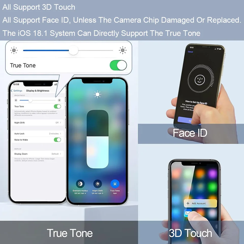 Pantalla de alta calidad PINZHENG INCELL LCD OLED para iPhone 14 Pro, 15 Plus, 13 Pro Max, displays para iPhone, reemplazo con herramientas 2