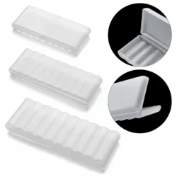 White Waterproof Hard Plastic Battery Box Multi-Slot Storage Case Portable Battery Storage Solution
