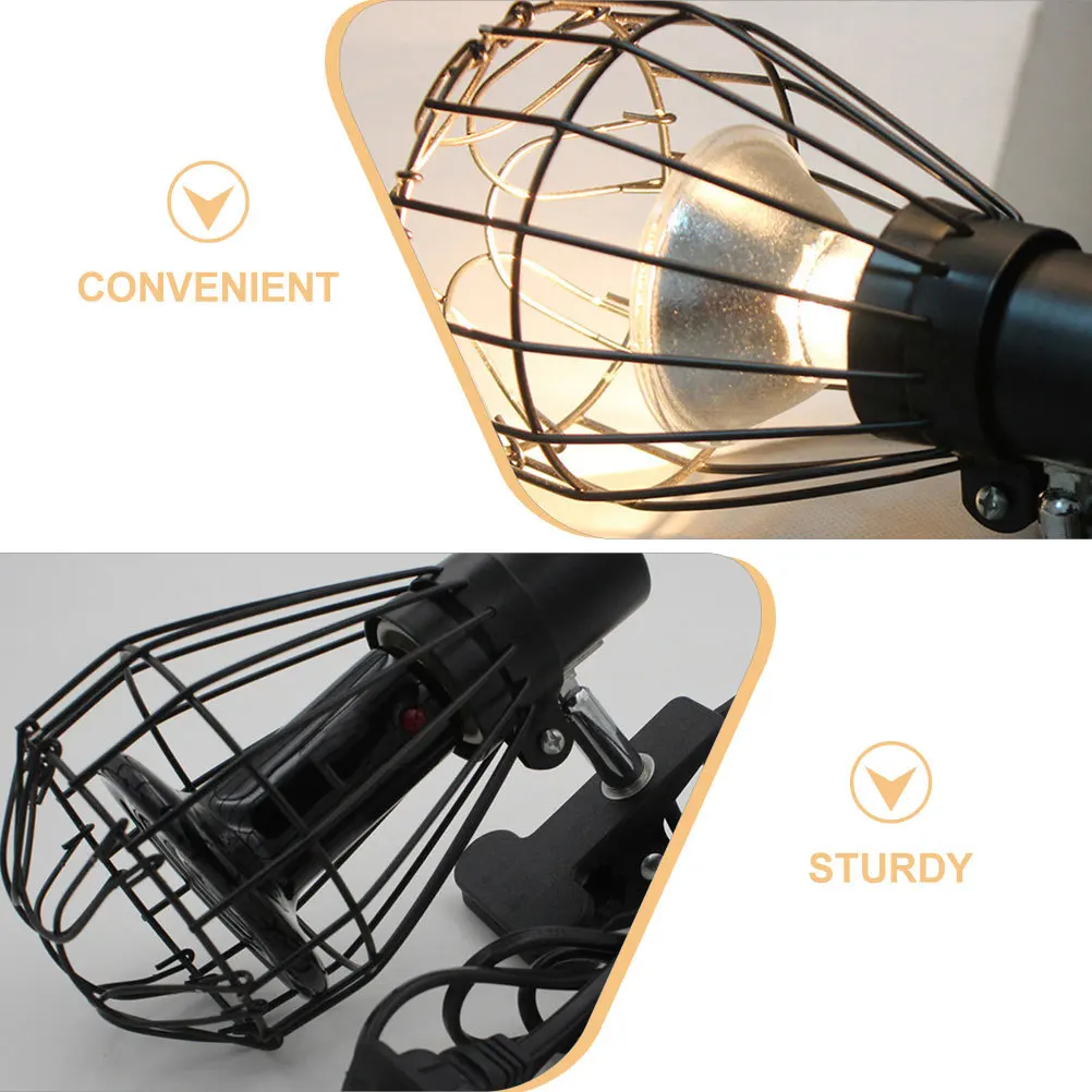 2 قطعة غطاء مصباح التدفئة الزواحف خزان ملحق المعادن الزواحف غطاء مصباح مكافحة تحرق حماية تررم عاكس الضوء ملحق