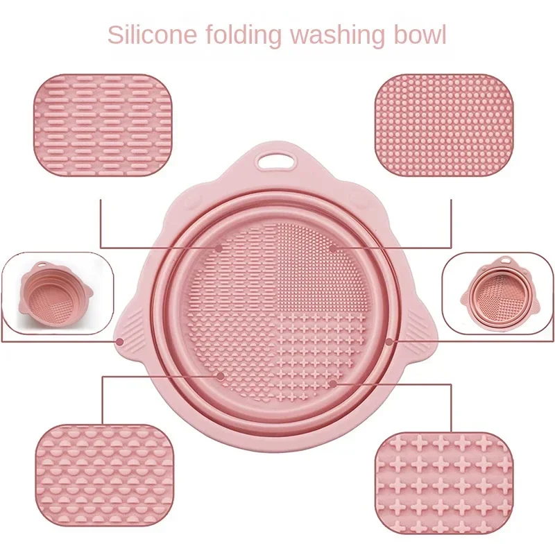 Silicone Makeup Brush Cleaning Pad Beauty Powder Remover Makeup Brush Cleaner Washing Bowls Dry Wet Brush Cleaning Sponge Tools