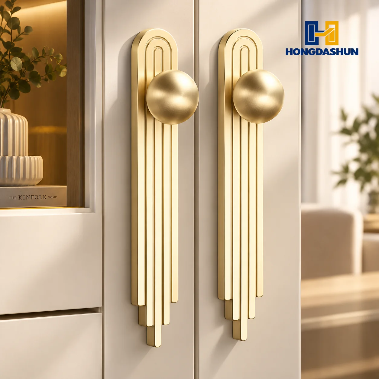 New Light Luxury Wardrobe Cabinet Handle Gold French Style Modern Minimalist Drawer Pulls For Bedside Table Furniture Hardware