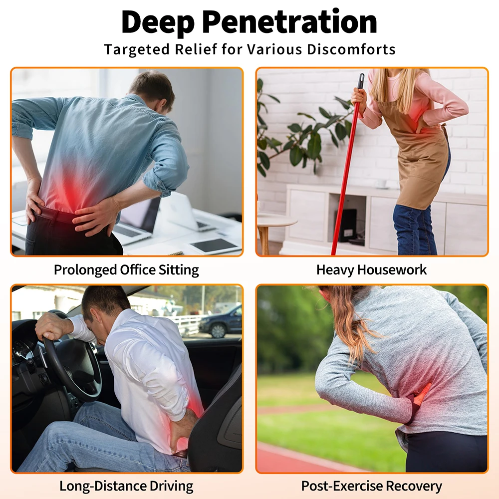 72 LEDs Red＆Infrared Therapy Belt 850nm 660nm Infrared Heating Waist Belt Massage Pad For Sports Injuries Wound Healing 3 Timer