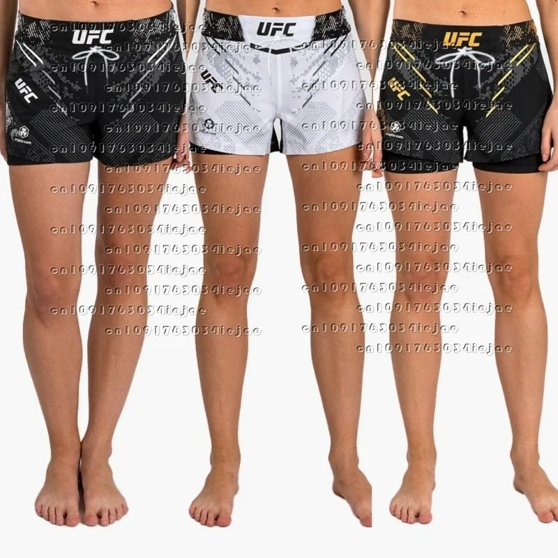

2025 UFC Men's 3D Print Fitness Shorts Men Gym Training Boxing Sports Bermuda Shorts Fighting Summer Borad Pants