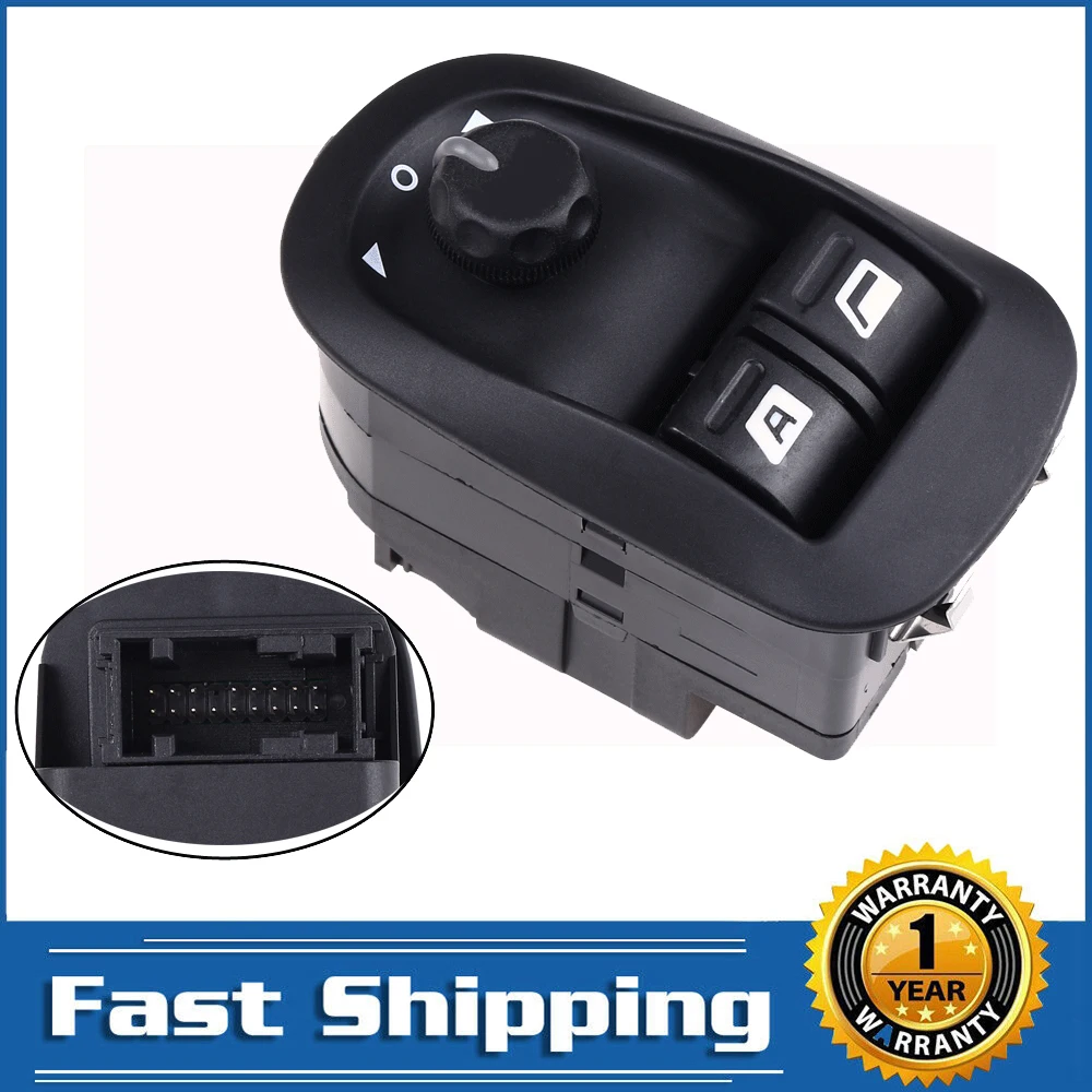 Car Electric Power Master Window Lifter Switch Panel Mirror Control Push Button 6554.WA for Peugeot 206 207 306 Citroen C2