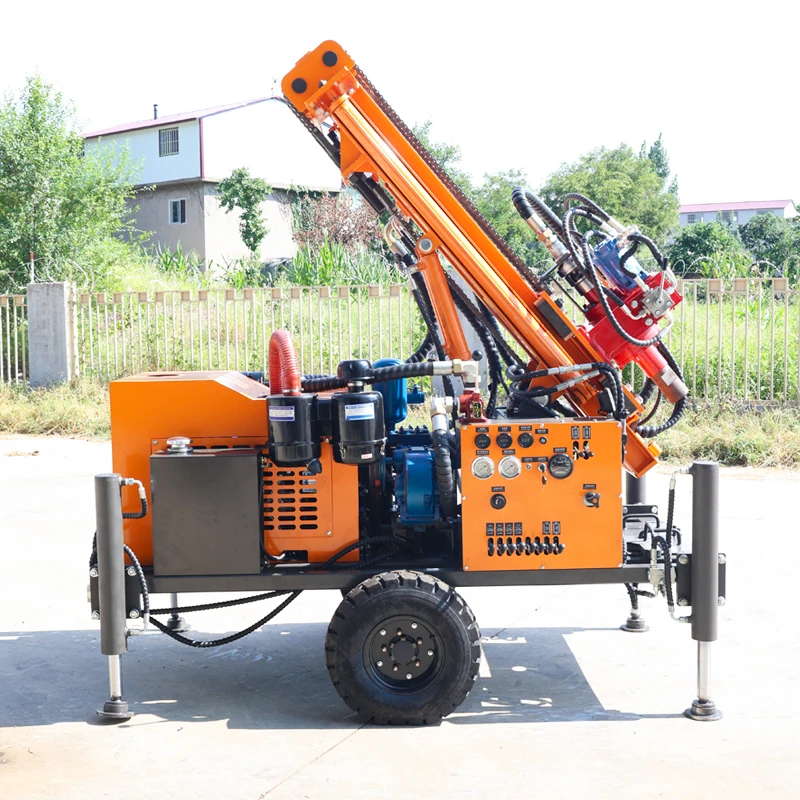 Customized Water Well Rig 200m Max Depth Diesel Engine Power Hydraulic System Wheeled for Rural Water Supply