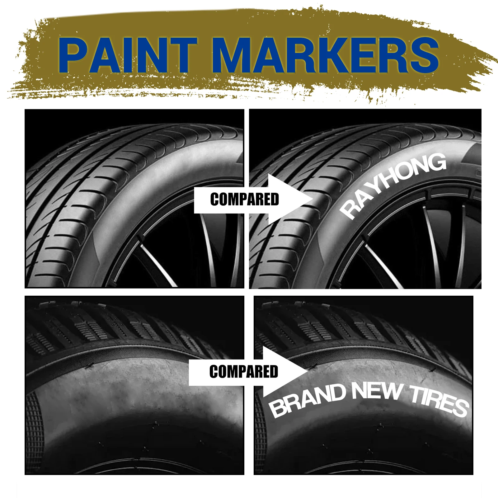 Waterproof Automotive Oil-Based Marker Car Tyre Cd Marker Automotive Rubber Wheel Rim Metal Marker Pen Tyre Oil-Based Marker Pen