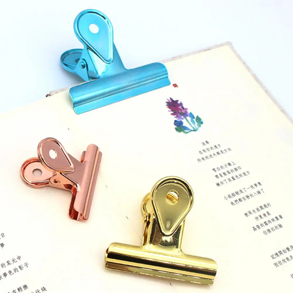 

Paper Clips for Bills Colorful Bull Paper Clips Metal Binder Clips Set for Home Office School Supplies 5 Pcs Bulldog for Art