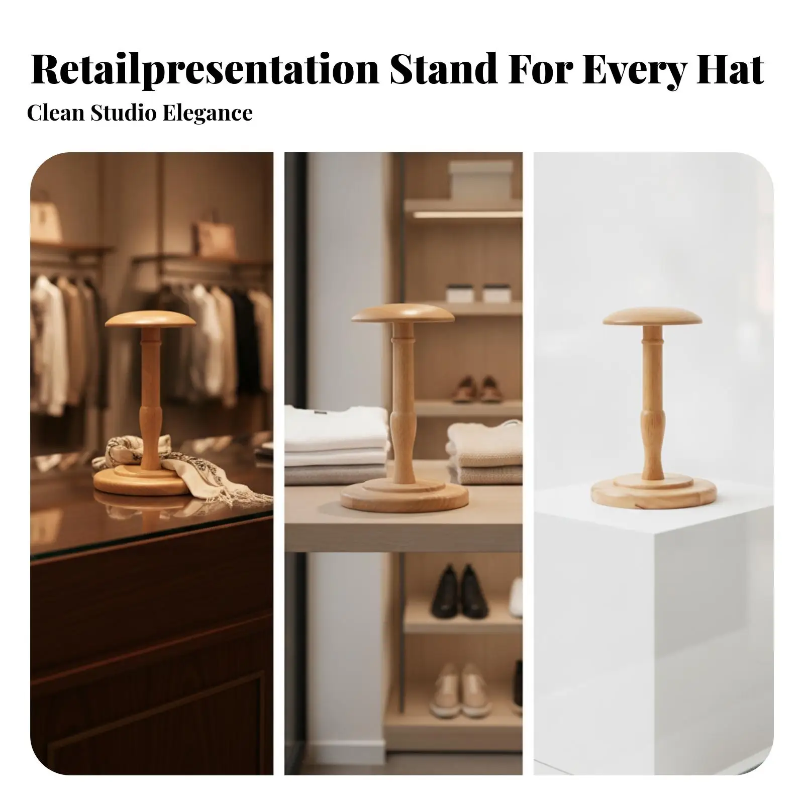 Tabletop Hat Rack Vintage Desktop Hat Rack Cap Stand Antique Sturdy for Collectors, Dressing Room, Retail Counter